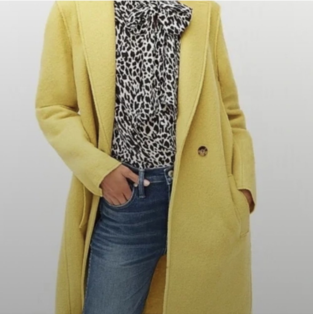 ♥️ J Crew Daphne Italian boiled wool RARE in chartreuse size 10